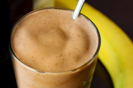 Thick Mexican Chocolate Smoothie Recipe worthy of Healthy "Milkshake" Status - dairy-free, gluten-free, soy-free, plant-based, and vegan with sweetener and no added sugar options.