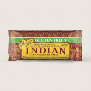 Amy's Vegan Frozen Burritos & Wraps Reviews and Info. Over a dozen dairy-free varieties, with gluten-free and soy-free options. Pictured: Indian Aloo Mattar Wrap