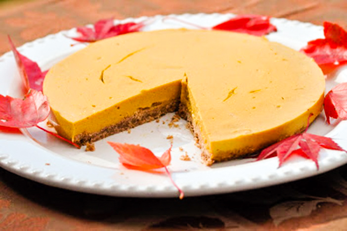 Plant-Based Pumpkin Cheesecake Recipe with Gluten-Free Pecan Crust (unbelievably dairy-free, egg-free, and soy-free!)