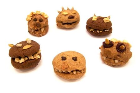 Cookie Monsters Recipe - Easy Halloween Treat and Fun Project for Kids (made Vegan, Gluten-Free, Dairy-Free, Nut-Free, Soy-Free, and Allergy-Friendly)