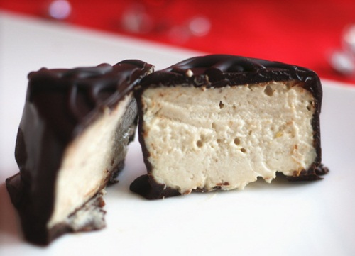 Vegan, Low Glycemic, Gluten-Free Chocolate-Covered Cheesecake Bites