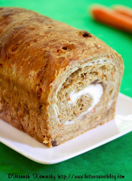 Vegan Carrot Cake Bread with Dairy-Free Cream Cheese Swirl (a yeast bead recipe) - tender, delicious and made to impress!