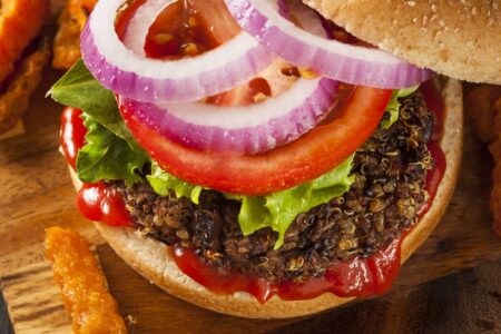 High-Protein Plant-Based Burgers Recipe - vegan, dairy-free, gluten-free, nut-free, soy-free, and made with healthy, whole food ingredients