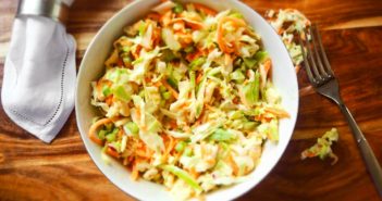 Creamy Cajun Coleslaw Salad Recipe - naturally dairy-free and gluten-free with vegan option