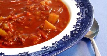 Spicy Tomato Lentil Stew Recipe - a vegan, plant-based recipe with Tunisian influence