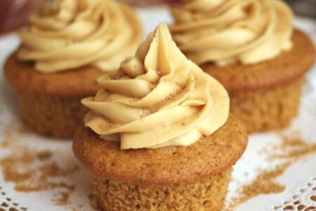 Vegan Maple Cupcakes Recipe with Pure Maple Buttercream - the easy dairy-free buttercream is sweetened only with maple - no powdered sugar!