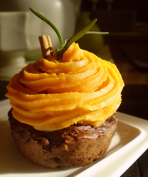 Black Bean Savory Cupcakes with Whipped Sweet Potato Frosting - Dairy-Free & Vegan Recipe