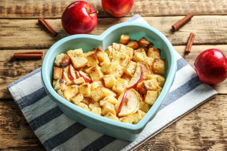Slow Cooker Vegan Apple Cinnamon Bread Pudding Recipe with Gluten-Free Option