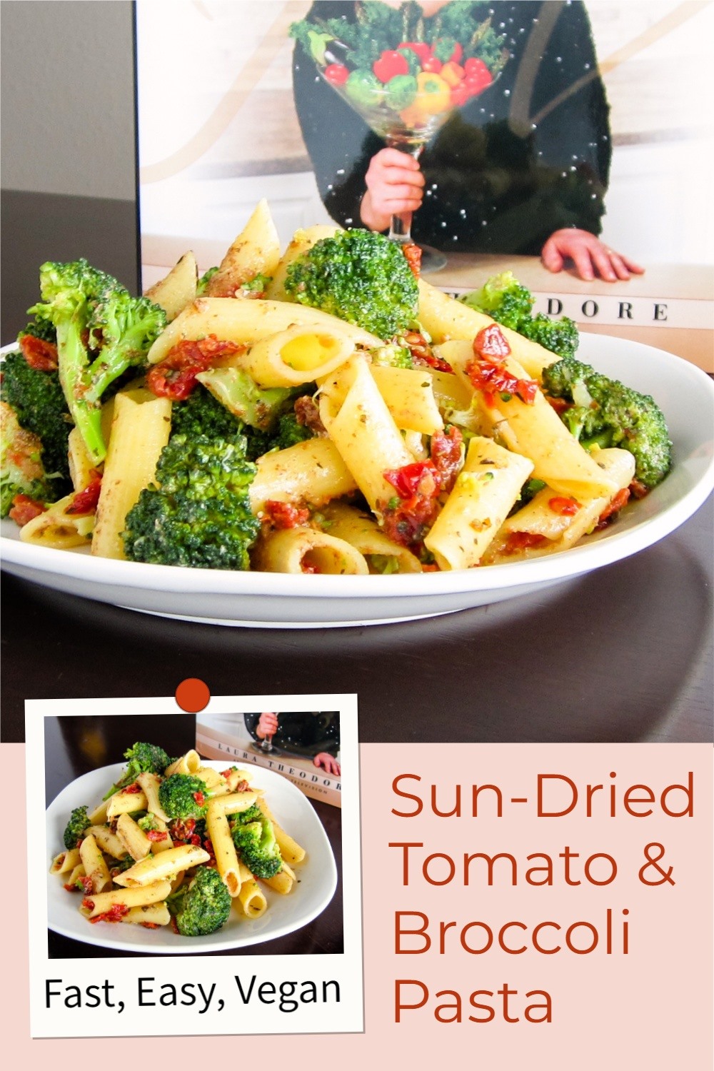 15 Minute Sun-Dried Tomato & Broccoli Pasta Recipe - naturally vegan, plant-based, top allergen-free, and optionally gluten-free