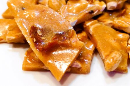 Microwave Peanut Brittle Recipe - fast, easy, dairy-free, gluten-free, soy-free, and vegan!