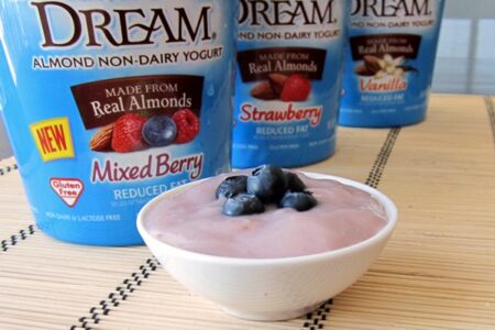 Almond Dream Almond Non-Dairy Yogurt - Mixed Berry, Strawberry, Vanilla (quart sizes, vegan, dairy-free, soy-free)