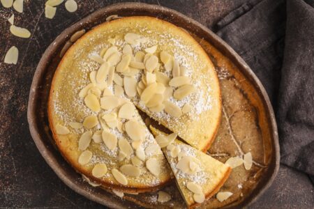 Dairy-Free Semolina Almond Cake Recipe with Lemon Glaze and Gluten-Free Option
