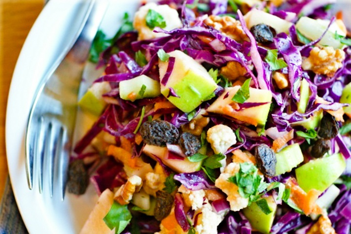 The Ultimate Healthy Cabbage Salad Recipe - plant-based, dairy-free, paleo optional, and allergy-friendly options - a rainbow of nutrition!