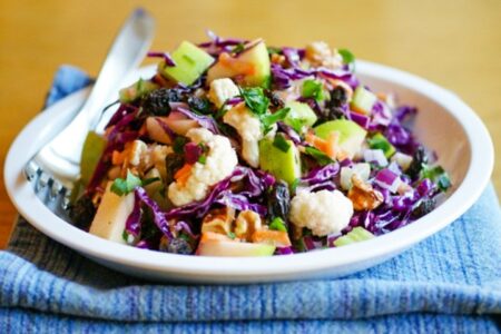 The Ultimate Healthy Cabbage Salad Recipe - plant-based, dairy-free, paleo optional, and allergy-friendly options - a rainbow of nutrition!
