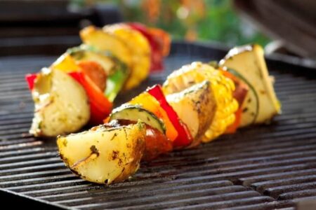 Grilled Potato Kabobs Recipe with Garlic, Lemon, and Herbs - naturally dairy-free, gluten-free, allergy-friendly, and vegan optional