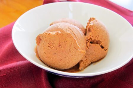 Dairy-Free Mocha Ice Cream Recipe - a cool vegan coffeehouse-style treat from your pantry. Vegan, soy-free, gluten-free