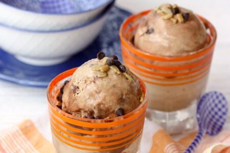 Dairy-Free Sunbutter Fudge Ripple Ice Cream Recipe that's Healthy, Plant-Based, Allergy-Friendly, and Paleo!
