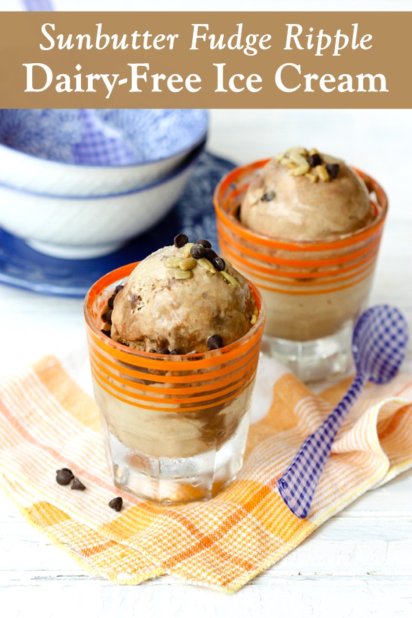 Sunbutter Fudge Ripple Ice Cream - Dairy-Free, Vegan, Soy-Free, Peanut-Free