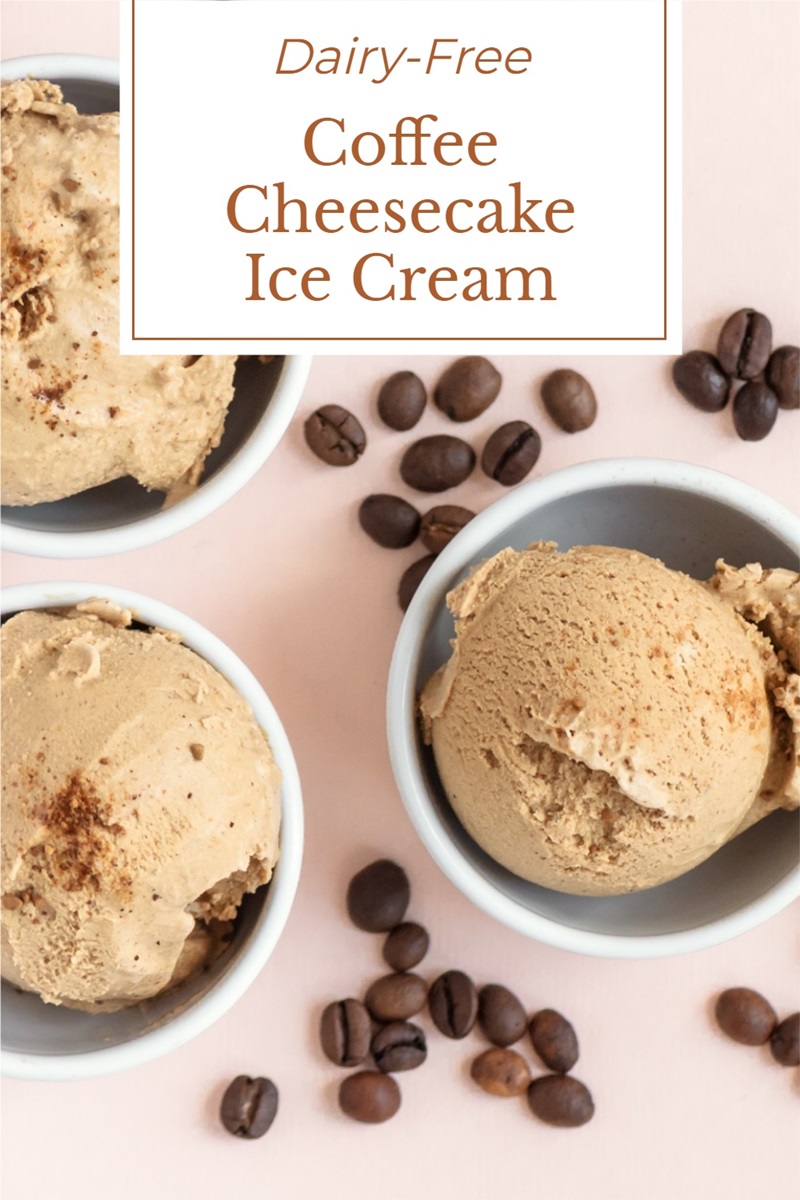 Dairy-Free Instant Coffee Cheesecake Ice Cream Recipe - naturally vegan and gluten-free with nut-free and soy-free options