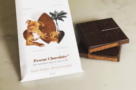 Rescue Chocolate Bars Reviews and Info - various vegan flavors, profits go to animal rescue.