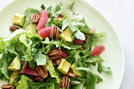 Grapefruit and Avocado Winter Salad Recipe with Arugula (dairy-free, gluten-free, vegan, healthy!)