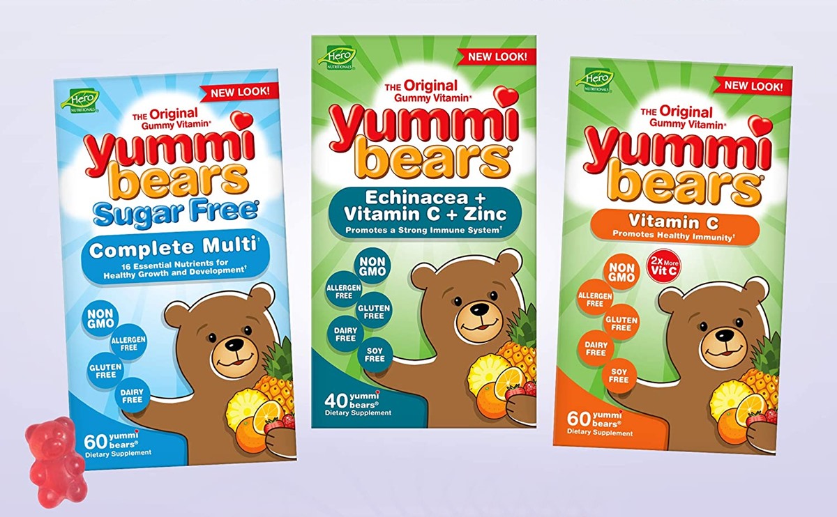 Yummi Bears Gummy Vitamins Reviews and Info - Dairy-Free, Gluten-Free, Allergen-Free Vitamin, Mineral, and Nutrient blends from Hero Nutritionals