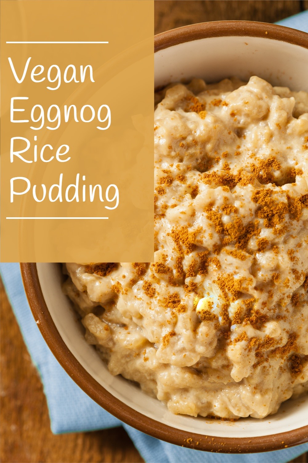 Vegan Eggnog Rice Pudding Recipe - dairy-free, egg-free, gluten-free, and allergy-friendly options! Great way to use up vegan nogs that you didn't love!