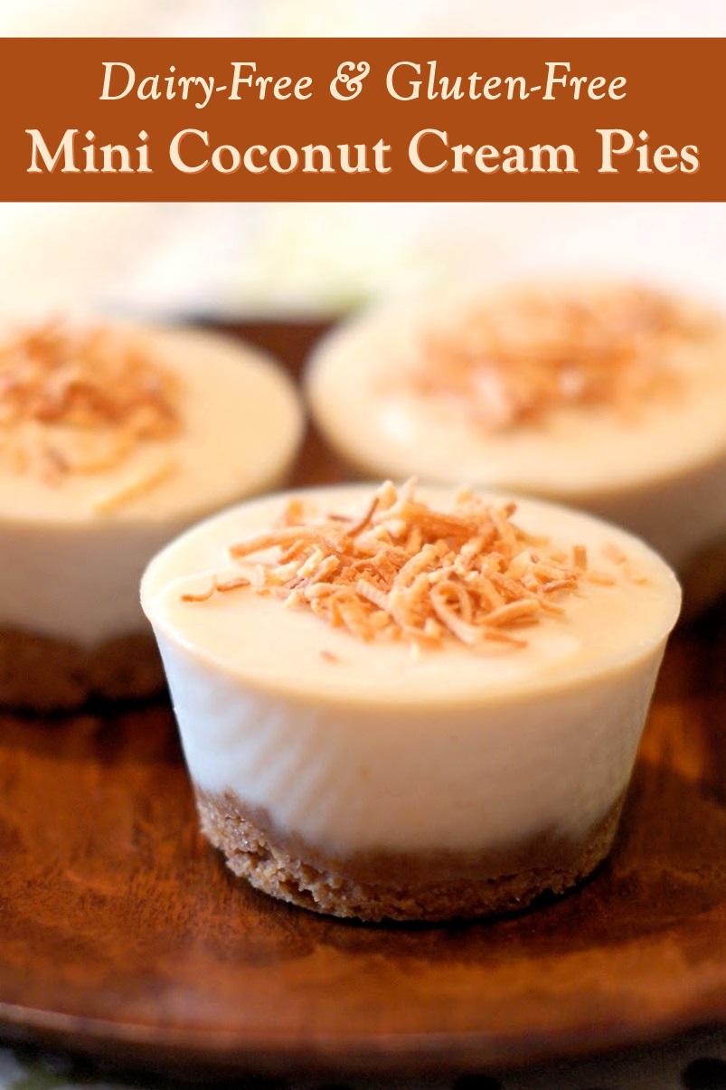 Mini Vegan Coconut Cream Pies Recipe (Dairy-Free, Gluten-Free, Soy-Free)