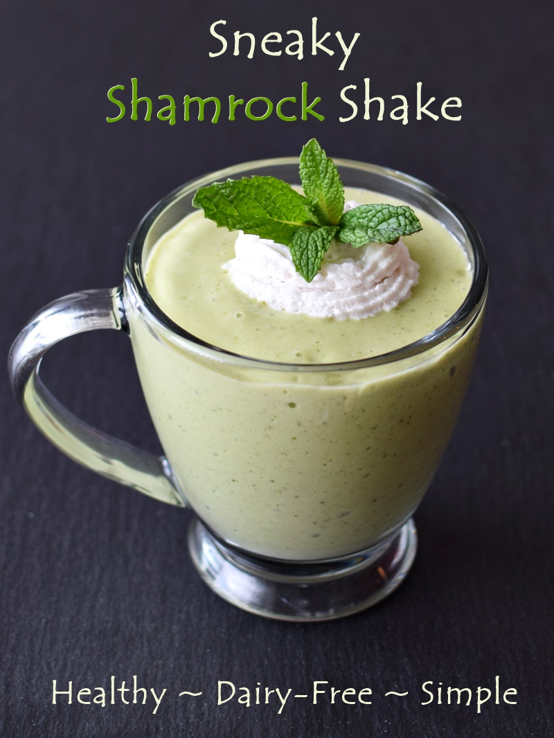 Healthy Vegan Shamrock Shake Recipe (naturally dairy-free, soy-free, and vegan!)