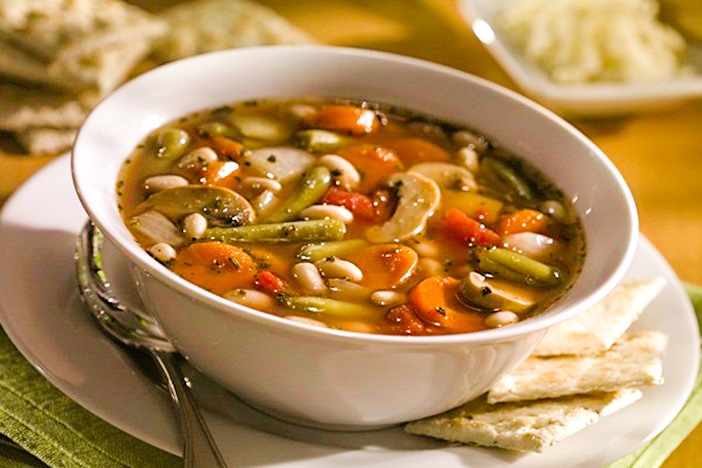 Ten Minute Vegetable Pantry Soup Recipe - a "from-scratch" soup with canned goods. Plant-based, gluten-free, dairy-free, allergy-friendly.