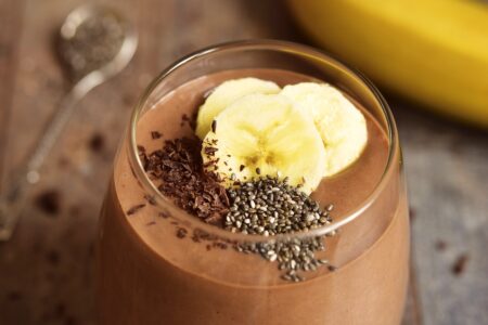 Chocolate Chia Seed Smoothie Recipe - better than Jamba Juice! Dairy-free, vegan, soy-free, gluten-free, optionally nut-free