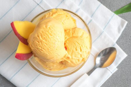 Dairy-Free Mango Ice Cream Recipe with Lassi Option - also vegan, gluten-free, soy-free, and optionally nut-free