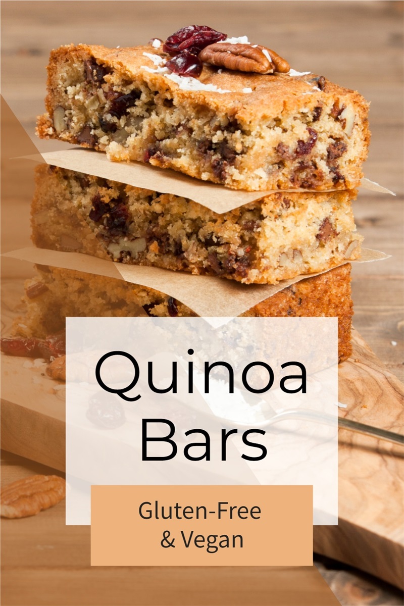 Gluten-Free Quinoa Bars Recipe - also dairy-free, optionally nut-free, soy-free, egg-free, and vegan. Like healthier chocolate chip cookie bars or blondies.