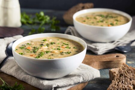 Creamy Vegan White Chili - dairy-free, soy-free, gluten-free, and plant-based! Lots of options.