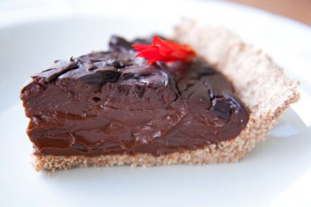 Mayan Dark Chocolate Pie: Vegan & Gluten-Free