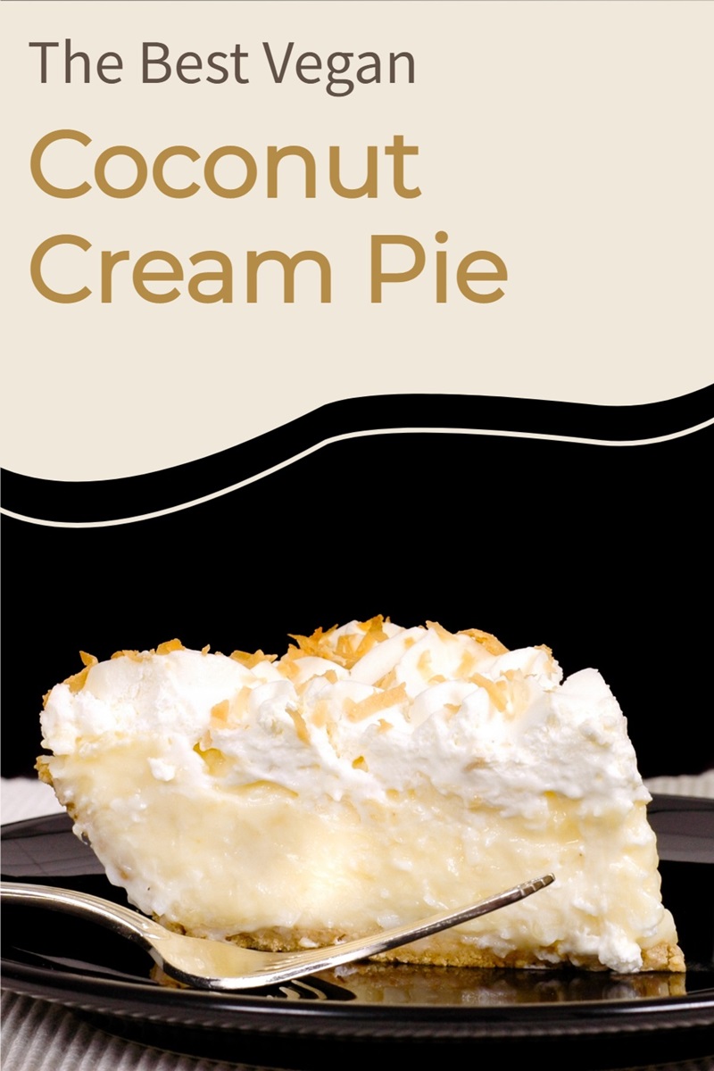 The Best Vegan Coconut Cream Pie Recipe - naturally dairy-free and infused with rich, creamy, flavorful coconut throughout! Also soy-free and gluten-free option.