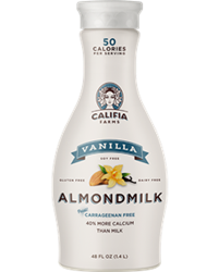 Califia Farms Almondmilk Reviews and Information - dairy-free, gluten-free, soy-free, and vegan. Various flavors ... Pictured: Vanilla