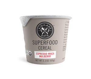 Vigilant Eats Organic Superfood Cereal Cups can be Enjoyed Cold