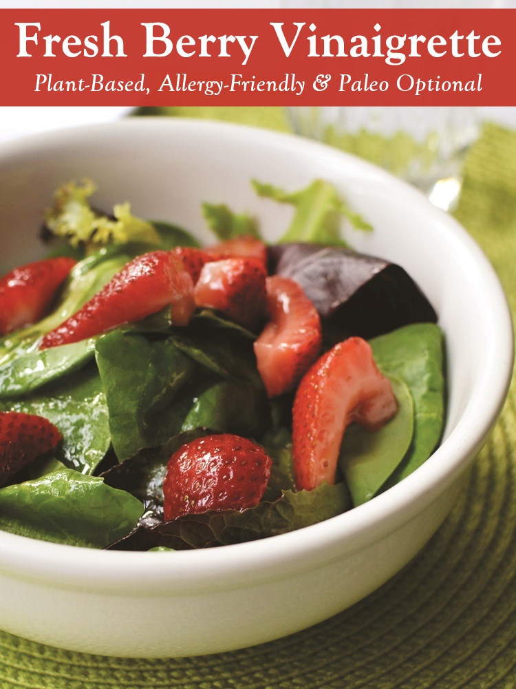 Fresh Berry Vinaigrette Recipe with Just 4 Simple Ingredients - Plant-Based, Dairy-Free, Allergy-Friendly, and optionally Paleo