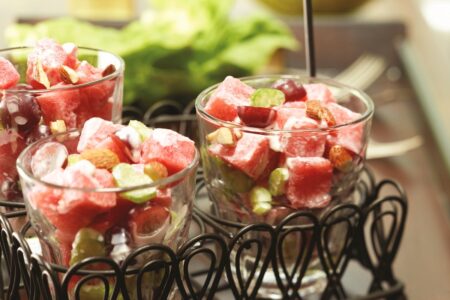 Wonderful Waldorf Watermelon Salad