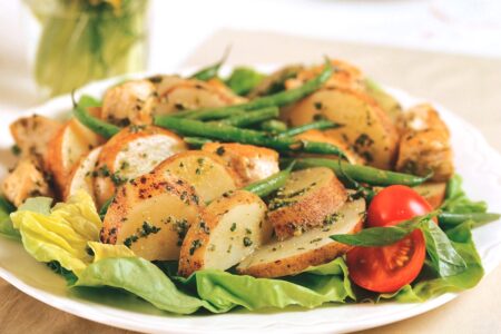 Chicken and Potato Pesto Salad Recipe (dairy-free, gluten-free, egg-free)