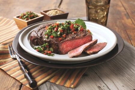 Grilled Steaks with Chimichurri Salsa Recipe - naturally dairy-free, gluten-free, nut-free, soy-free, paleo, and allergy-friendly