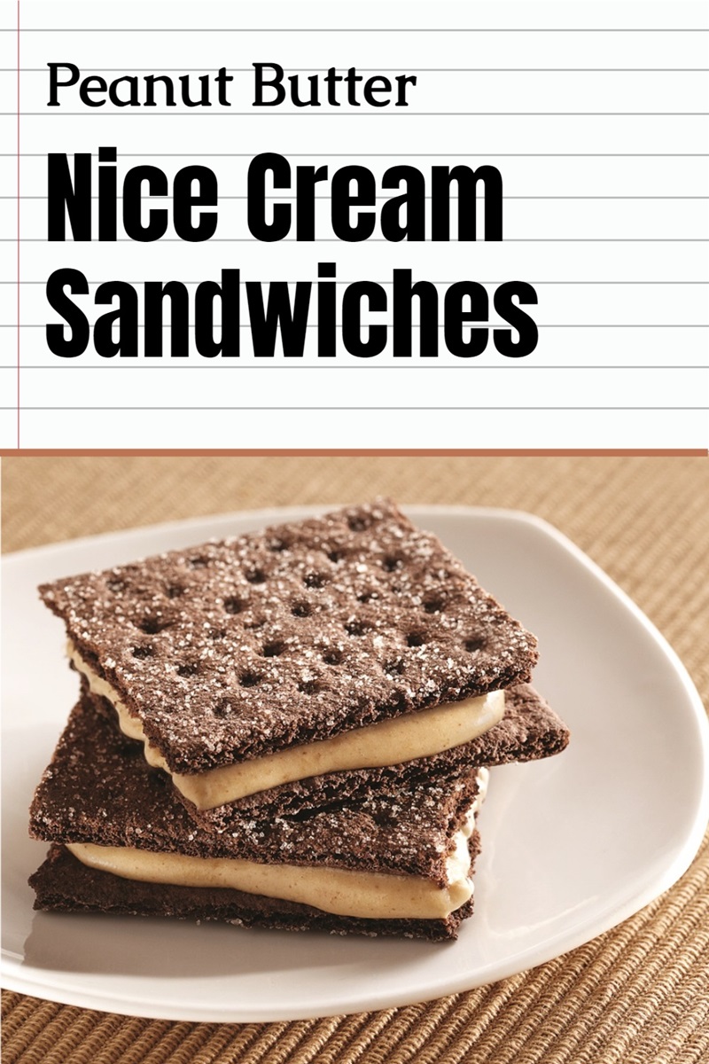 Peanut Butter Nice Cream Sandwiches Recipe - naturally dairy-free and soy-free, with options for gluten-free, nut-free, peanut-free, and vegan! Health, snackable, cool treat!