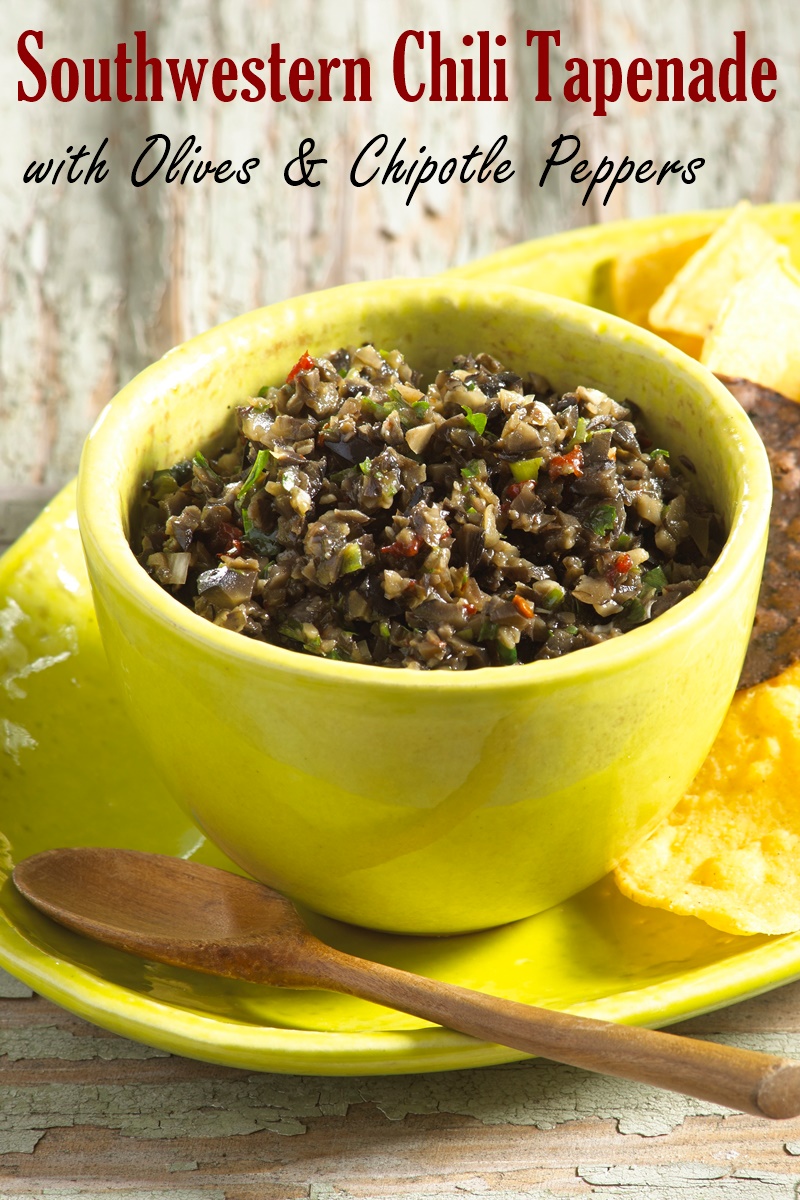 Southwestern Chili Tapenade with Olives Recipe - great dairy-free, gluten-free, vegan appetizer!