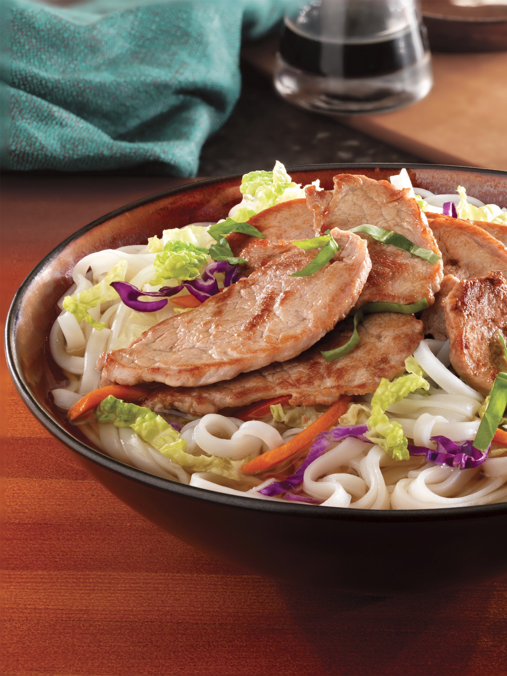Vietnamese Noodle Bowl - a fast, flavorful pork recipe for an easy dairy-free, gluten-free meal.