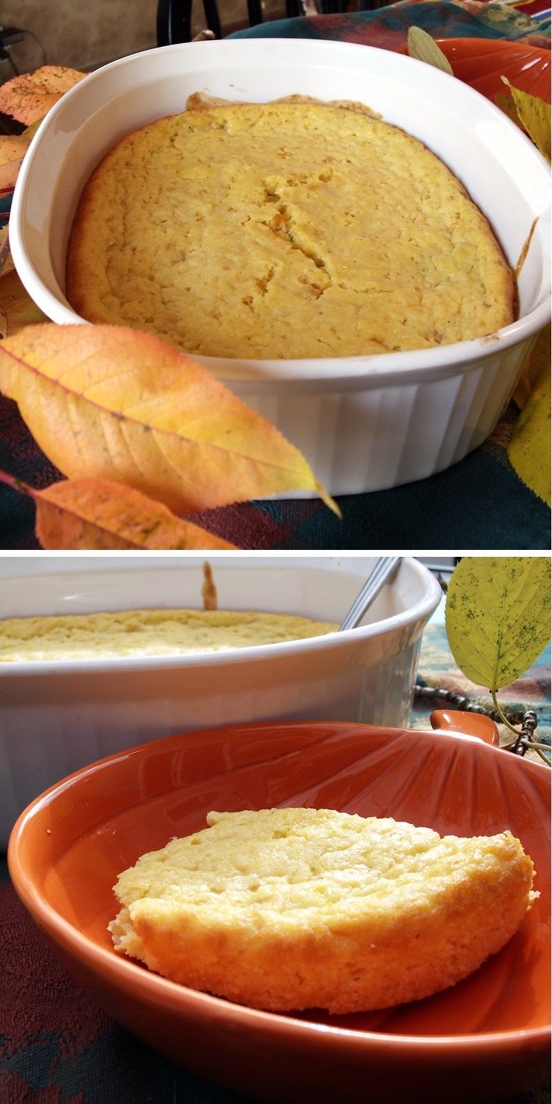 Easy 4-Ingredient Corn Pudding that can be made in almost anyone's kitchen! A perfect dairy-free side dish recipe for Thanksgiving
