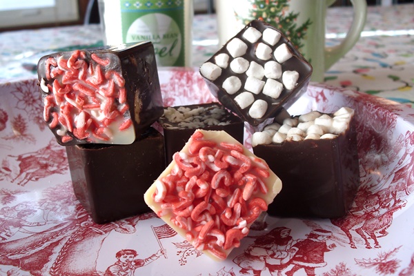Dairy-Free Hot Chocolate Cubes Recipe - White and Dark