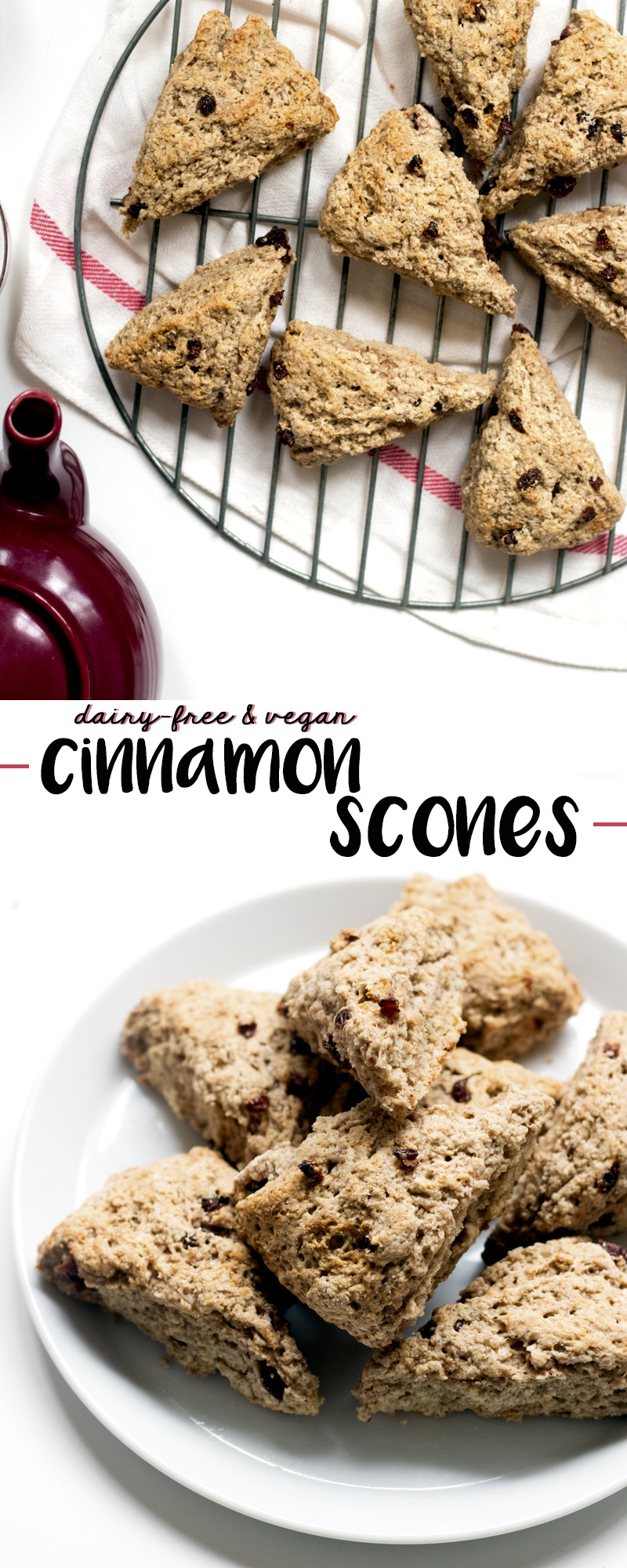Vegan Cinnamon Scones Recipe - low fat, nutritious, dairy-free, nut-free and egg-free