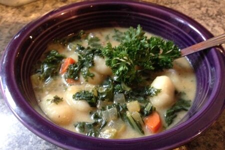Creamy Kale and Gnocchi Soup