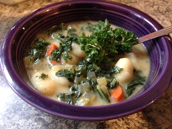 Creamy Kale and Gnocchi Soup